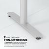 bümö elektrisch höhenverstellbarer Schreibtisch 140x80 cm in Asteiche, Gestell in silber, Stehtisch mit 4-fach Speicher, Bluetooth & App-Steuerung, verstellbarer Sitz-Stehschreibtisch, XDLR-14-R-S Bild 5