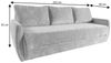 Beautysofa Schlafsofa 3-Sitzer PIERO mit Bettkasten und DL-Funktion, Couch mit Schlaffunktion, Bonellfederung, modernes 3-Sitzer Sofa ausziehbar Bild 4
