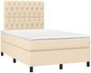 vidaXL Boxspringbett mit Matratze & LED Creme 120x190 cm Stoff 3270223 Bild 3