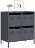 Sideboard, Kommode Anthrazit 68x39x73,5 cm Kaltgewalzter Stahl j935p Bild 2