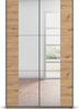 rauch Kleiderschrank, Schwebetürenschrank KRONACH, 2-türig, Spiegel teilaufgelegt, Eiche Artisan, 131 x 210 x 59 cm Bild 2