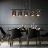 RGB LED Pendellampe, Metall, Textil, schwarz, goldfarben Bild 3