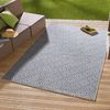 In- & Outdoor Teppich Karo blau/creme - 160x230x0,8cm Bild 2