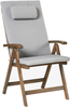 Set mit 2 Stühlen und Sitzkissen AMANTEA PREMIUM Akazienholz Hellgrau Bild 4