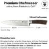 LIVINA HOME Messer-Set Profi Chefmesser Set – Scharfe 20 cm Klinge aus hochwertigem Edelstahl (3-tlg), Schneidemesser, Küchenmesser, Kochmesser, Oster Deal Sale! Bild 3
