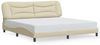 vidaXL Bettgestell mit LED ohne Matratze "Hvar" Creme 200x200 cm Stoff 3213730 Bild 5
