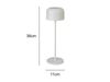 Akku Tischleuchte LILLE per USB aufladbar, Weiß Höhe 36cm Bild 4