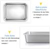 Homikit Edelstahl Rechteckige Auflaufform 32,5 x 25,5 x 8 cm - Backform Lasagne Bild 2
