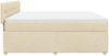 vidaXL Boxspringbett mit Matratze Creme 180x200 cm Stoff 3286771 Bild 4