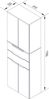 FACKELMANN KARA Doppel Hochschrank 61 cm breit, Anthrazit, mit 2 Schubladen Bild 5