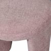 Hocker Charlie aus Chenille-Stoff, rundes Design, modern, Rosa, weich gepolstert Bild 3