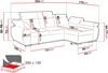 Ecksofa Boston Mini mit Schlaffunktion, Bettkasten, Einstellbare Kopfstützen (Farbe: Flow 06, Seite: Rechts, 2r+LC) Bild 5