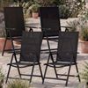 CASARIA® Aluminium Gartenstuhl Bern Klappbar Anthrazit 4er Set Bild 2