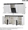Merax 140 cm Sideboard, Großer Aufbewahrungsschrank mit 3 Schränken und 4 Türen, Abgewinkeltes Design + Schwarz-Weiß-Farbblockierung, Moderne Kommode mit LED-Lichtleiste Bild 4