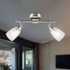 LED Deckenleuchte, bewegliche Spots, silber, chrom, L 25 cm Bild 3