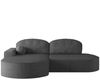 Ecksofa Schlafsofa Sofa GIRONA Stoff Poso Dunkelgrau Ottomane Links Bild 2