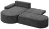 Ecksofa Schlafsofa Sofa GIRONA Stoff Poso Dunkelgrau Ottomane Links Bild 4