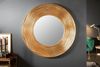 riess-ambiente Wandspiegel CIRCLE 100cm gold - Paulownia-Holz, verzierter Rahmen, lackiert, rund, Dekospiegel aus Massivholz - ideal für Wohn- & Schlafzimmer oder Flur Bild 3