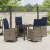 vidaXL Garten Essgruppe 5 pcs Schwarz Poly-Rattan 3379661 Bild 4