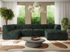 Modulares XXL-Ecksofa MODARO 5M, U-Form, Wohnlandschaft, 5-teilig, freistehend, Wohnzimmer Couch, HR-Schaumstoff - Dunkelgrün Cord - Rechts Bild 5