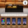 Merax 100*50*35cm Wohnzimmer Couchtisch, Teetisch mit LED, Sofatisch mit 2 Schubladen, Kaffeetisch mit Gesamttragfähigkeit von 60kg, Schwarzer Wohnzimmertisch mit viel Stauraum Bild 5