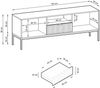 Selsey „Vellore“ TV-Lowboard mit Schublade und schwarzem Gestell, Schwarz, 154 cm Bild 5