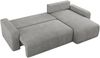 Ecksofa L-form, mit Schlaffunktion und Bettkasten - ARGOS, Hellgrau, Stoff Bild 4