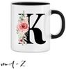 Giftandprint Tasse personalisiert mit Anfangsbuchstabe Monogramm Geburtstag Geschenk Frau, Geschenke für Frauen, Spülmaschinengeeignet, Mit Geschenkbox Bild 2