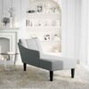 vidaXL Chaiselongue mit Rechter Armlehne Hellgrau Stoff 4009800 Bild 2