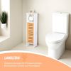 Relaxdays Toilettenpapierhalter stehend 3 Ablagen Bild 2