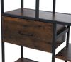 Regal HWC-P11, Regalschrank Bücherregal Standregal, Schubladen Industrial MDF Metall Melamin 150x81x33cm ~ dunkelbraun Bild 5