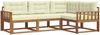 vidaXL Outdoor-Sofagarnitur mit Kissen 4 pcs Natur und Creme 3367503 Bild 2