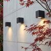 Maxkomfort Außen-Wandleuchte Up & Down Wandlampe GU10, schwarz/weiß/silber, IP44, 1 bis 2-flammig, ohne Leuchtmittel, Modern, IP44 - wetterfest, exkl. Leuchtmittel Bild 2