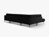 Micadoni Panorama Ecksofa Bemy 7-Sitzer Links Samt Schwarz Bild 3