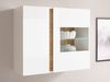 Clair Hängevitrine Vitrine 97cm weiß glanz grandson oak Wohnzimmer grifflos Bild 1