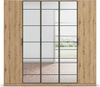 rauch Acero, Kleiderschrank, Garderobenschrank in moderner Loft-Optik, 5-türig, 3 Glastüren, mit 3 Kleiderstangen und 3 Einlegeböden, Farbe Eiche Artisan, BxHxT 226x210x54cm Bild 2