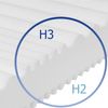 Matratze 160x200 - Kaltschaum Matratze H2, 7 Zonen Matratze atmungsaktiv, Hergestellt in Deutschland Bild 3