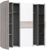 FORTE Kalixtus Kleiderschrank, Holzwerkstoff, Beige/Braun/Weiß, 200,1 x 190,5 x 61,6 cm Bild 5