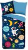 Pure Microfaser Bettwäsche 135 X 200 cm + 1- 80 X 80 cm Planets planets / space bunt Bild 5