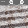 Buymax Bettwäsche Berta, Renforce: 100% Baumwolle, 3 teilig, 200x200 cm Kissenbezug 80x80cm mit Reißverschluss Zickzack Beige Braun Bild 3