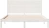 vidaXL Massivholzbett Extra Lang ohne Matratze Weiß 160x210 cm 3309302 Bild 4