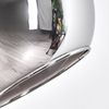 hofstein Bogenlampe Stehlampe aus Metall/Glas in Schwarz/Chrom/Rauch im Retro-Design, verstellbare Stehleuchte mit Glasschirmen (25cm) u. Fußschalter, E27 Bild 3