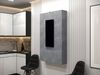 Mirjan24 Wandtisch Albi, Wandklapptisch mit 2 Regalen,150 x 85 x 203 cm, Grau + Schwarz Bild 3
