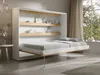 Vente-unique - RAPILI Bett Holz, Platte BeigeWeiß - B 50 cm179,2 cm x H 165,2 cm x L 219 cm Bild 2
