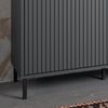 Lomadox Sideboard AMELIA-129, Kommode 212 cm anthrazit mit Rillen 3 Türen 3 Schubladen Bild 3