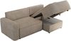 L-förmiges Ecksofa mit Armlehnen, Schlaffunktion und losen Kissen - BELLUNO - rechts - Beige Stoff Bild 5