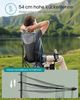 SONGMICS Campingstuhl 2er Set, Klappstuhl Outdoor, Angelstuhl, hohe Rückenlehne, verstellbare Armlehnen, Getränkehalter, klappbar, bis 150 kg belastbar, Camping Garten, schiefergrau GCBDE028G01 Bild 4
