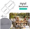 NYVI Sitzauflage Niedriglehner Auflagen 2er Set Barcelona Gartenstuhlauflagen 100x50cm, (2 St), Niederlehner Stuhlauflage Sitzauflage mit Halteband Bild 2