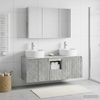 vidaXL Badezimmerschrank-Set 4 pcs Betongrau Holzwerkstoff 3406466 Bild 4