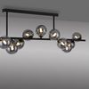 SCHÖNER WOHNEN-Kollektion LED Deckenleuchte LED Deckenlampe DUBAI, 13xG9, warmweiß, schwarz 13-flammig Rauchglas G9 wechselbar Bild 2